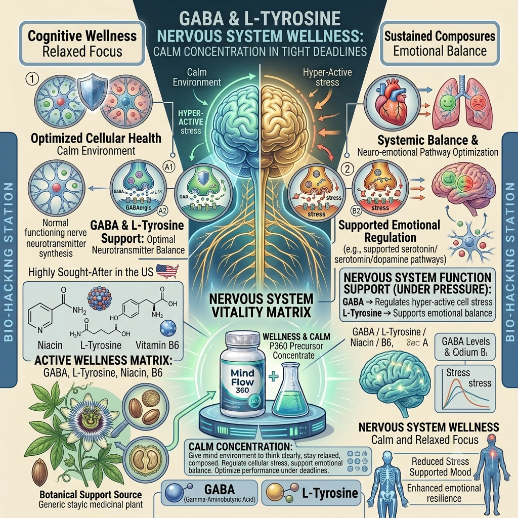 GABA and L-Tyrosine Nervous System Wellness