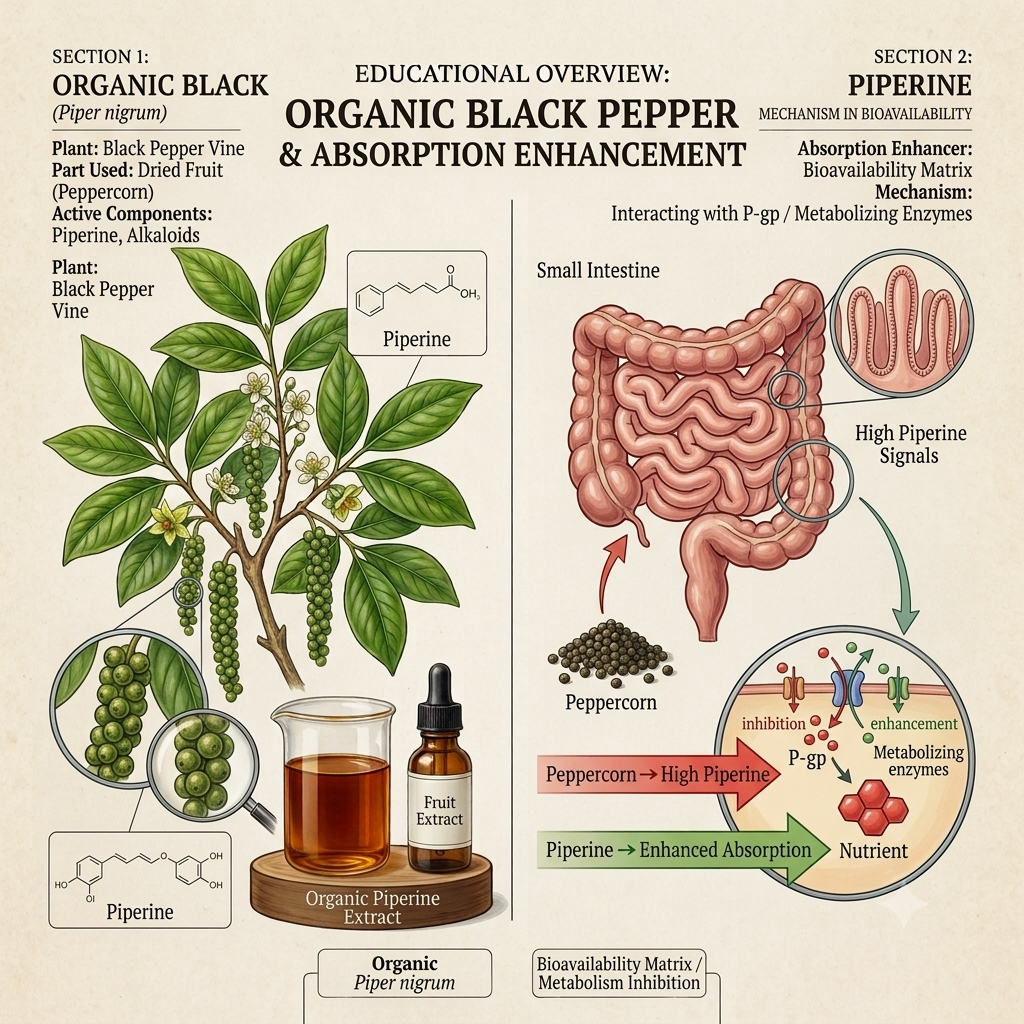 Organic Black Pepper Enhancing Absorption