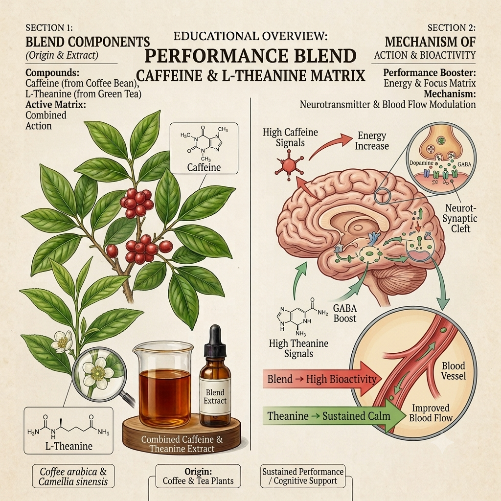 Sustained Performance Caffeine and L-Theanine Blend